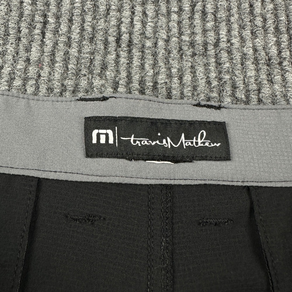 TravisMathew Mens Black Golf Shorts Micro Check Performance Textured 34 - Picture 5 of 9